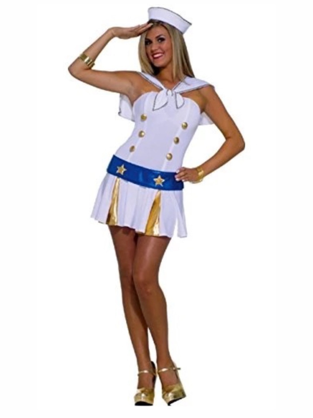 Sailor Halloween costume all hands on deck rare gold buttons and stars size M/L